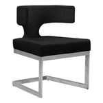 Alexandra Velvet Upholstered Dining Chair in Black