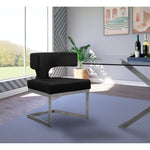 Alexandra Velvet Upholstered Dining Chair in Black