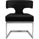 Alexandra Velvet Upholstered Dining Chair in Black