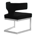 Alexandra Velvet Upholstered Dining Chair in Black