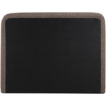 Fira Linen Textured Fabric Upholstered Queen Bed in Brown
