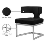 Alexandra Velvet Upholstered Dining Chair in Black