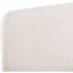 Fira Linen Textured Fabric Upholstered Queen Bed in Cream