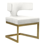 Alexandra Velvet Upholstered Dining Chair in Cream