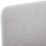 Fira Linen Textured Fabric Upholstered Queen Bed in Grey