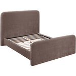 Fira Chenille Fabric Upholstered King Bed in Brown