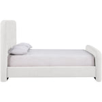 Fira Chenille Fabric Upholstered King Bed in Cream