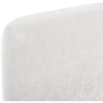 Fira Chenille Fabric Upholstered King Bed in Cream