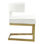 Alexandra Velvet Upholstered Dining Chair in Cream