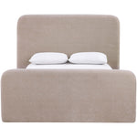 Fira Chenille Fabric Upholstered King Bed in Taupe