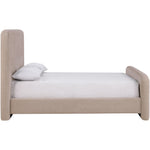 Fira Chenille Fabric Upholstered King Bed in Taupe