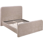 Fira Chenille Fabric Upholstered King Bed in Taupe
