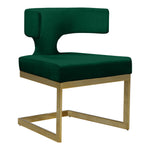 Alexandra Velvet Upholstered Dining Chair in Green