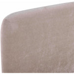 Fira Chenille Fabric Upholstered Queen Bed in Taupe