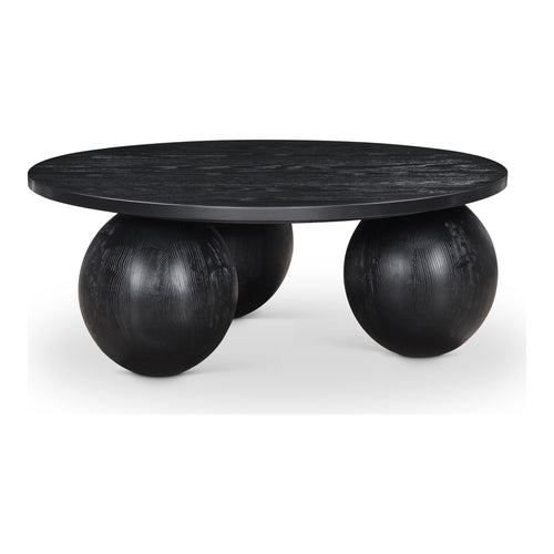 Fitch Oak Veneer Coffee Table in Black