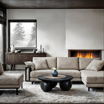 Fitch Oak Veneer Coffee Table in Black