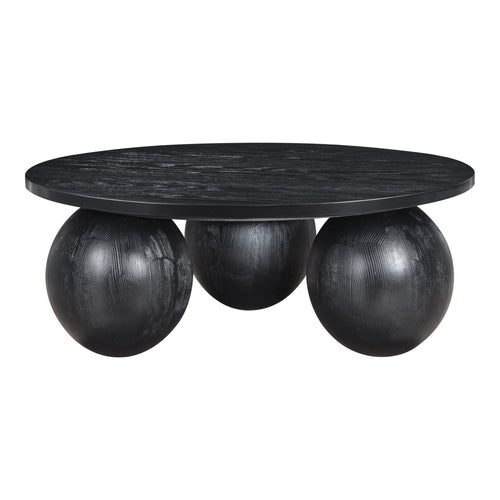 Fitch Oak Veneer Coffee Table in Black