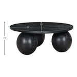 Fitch Oak Veneer Coffee Table in Black