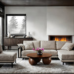 Fitch Oak Veneer Coffee Table in Brown