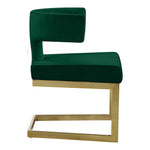 Alexandra Velvet Upholstered Dining Chair in Green