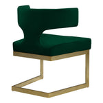 Alexandra Velvet Upholstered Dining Chair in Green