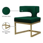 Alexandra Velvet Upholstered Dining Chair in Green