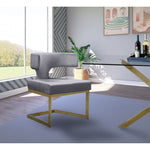 Alexandra Velvet Upholstered Dining Chair in Grey