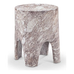 Foligno Marble Finish Concrete Indoor / Outdoor End Table in Brown