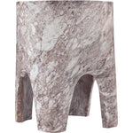 Foligno Marble Finish Concrete Indoor / Outdoor End Table in Brown
