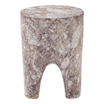 Foligno Marble Finish Concrete Indoor / Outdoor End Table in Brown