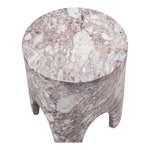 Foligno Marble Finish Concrete Indoor / Outdoor End Table in Brown