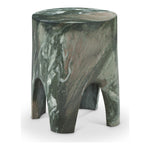 Foligno Marble Finish Concrete Indoor / Outdoor End Table in Green