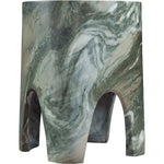 Foligno Marble Finish Concrete Indoor / Outdoor End Table in Green