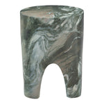 Foligno Marble Finish Concrete Indoor / Outdoor End Table in Green
