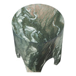 Foligno Marble Finish Concrete Indoor / Outdoor End Table in Green