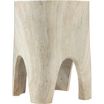 Foligno Travertine Finish Concrete Indoor / Outdoor End Table in Natural