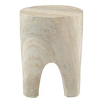 Foligno Travertine Finish Concrete Indoor / Outdoor End Table in Natural