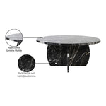 Formentera Marble Coffee Table in Black