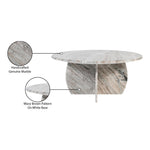 Formentera Marble Coffee Table in Brown