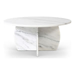 Formentera Marble Coffee Table in White