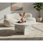 Formentera Marble Coffee Table in White