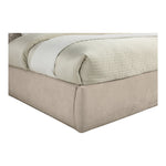 Adam Chenille Fabric Upholstered King Bed in Beige