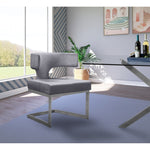 Alexandra Velvet Upholstered Dining Chair in Grey