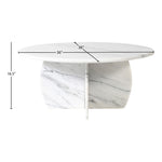 Formentera Marble Coffee Table in White