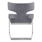 Alexandra Velvet Upholstered Dining Chair in Grey