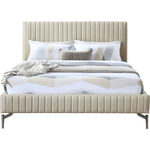 Gallo Vegan Leather Upholstered King Bed in Beige