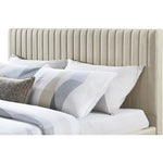 Gallo Vegan Leather Upholstered King Bed in Beige