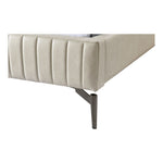 Gallo Vegan Leather Upholstered King Bed in Beige
