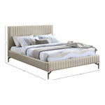 Gallo Vegan Leather Upholstered King Bed in Beige