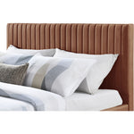 Gallo Vegan Leather Upholstered King Bed in Cognac